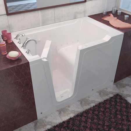 Meditub MediTub Walk-In 36 x 60 Left Drain White Air Walk-In Bathtub 3660LWA
